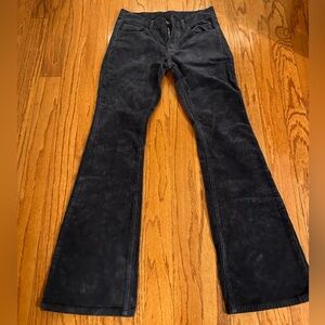 Brandy Melville J. Galt Dark Blue Corduroy Flare Leg Pants Size Small